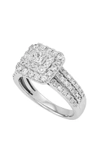 1 ct. t.w. Diamond Engagement Ring 10K White Gold