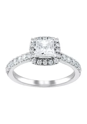 Grown With Love 1.25 ct. t.w. Lab Created Diamond Halo Ring in 14K White Gold 