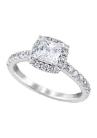 Grown With Love 1.25 ct. t.w. Lab Created Diamond Halo Ring in 14K White Gold 