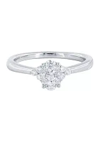 1/3 ct. t.w. Round Lab Created Solitaire Diamond Engagement Ring in 10K White Gold