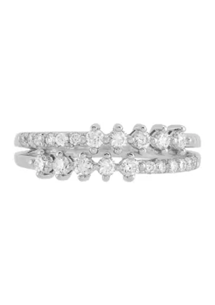 1/2 ct. t.w. Lab Created Diamond Ring in 10K White Gold