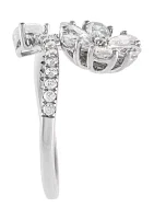 1.34 ct. t.w. Lab Grown Diamond Flower Ring in 10K White Gold