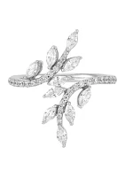 1.25 ct. t.w. Leaf Bypass Lab Diamond Ring in 10K White Gold