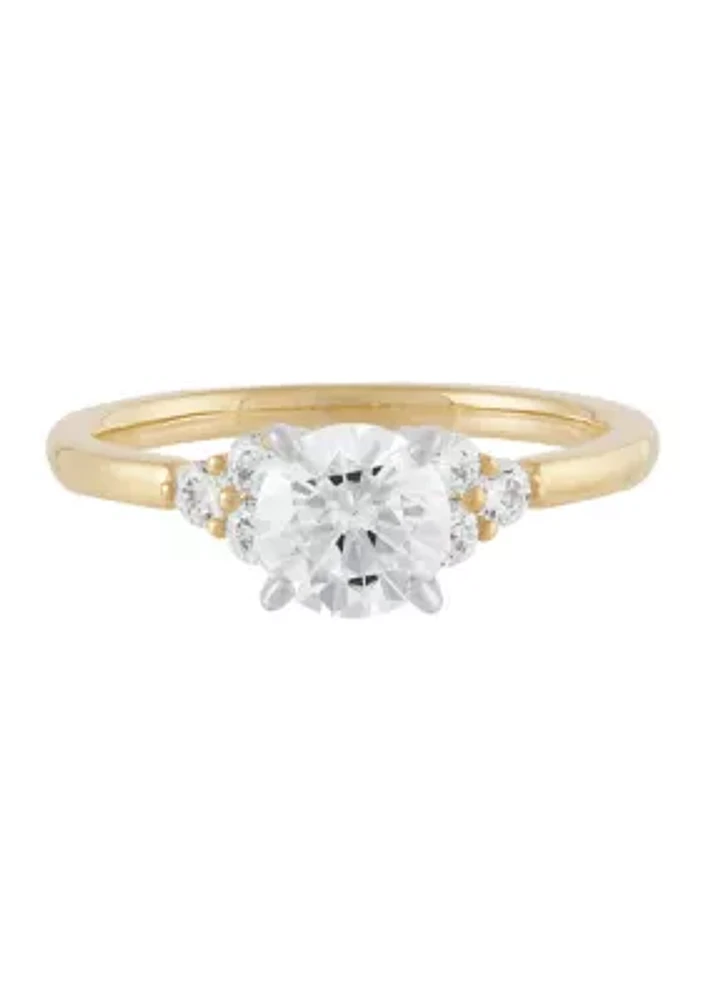 Lab Created 1.25 ct. t.w. Diamond Ring in 14K Yellow and White Gold