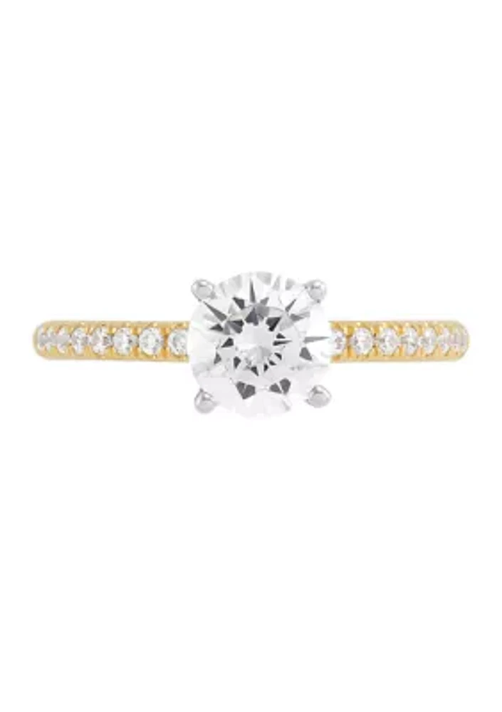 Lab Created  1.5 ct. t.w. Lab Diamond Ring in 14K Yellow and White Gold