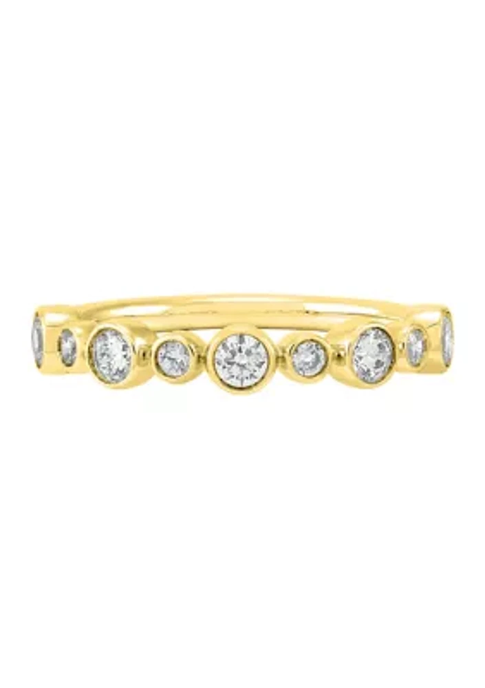 1/2 ct. t.w. Lab Grown Diamond Band Ring in 10K Yellow Gold