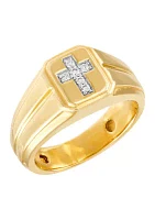 Men's 1/10 ct. t.w. Lab Created Diamond  Ring in 10K Yellow Gold