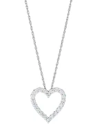 1/2 ct. t.w. Lab Created Diamond Pendant Necklace with 18" Box Chain in 14K White Gold 