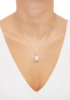  1 ct. t.w. Lab Created Diamond Pendant with 18" Box Chain in 10K White Gold