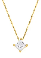  1 ct. t.w. Lab Grown Diamond Pendant with 18" Rope Chain in 14K Yellow Gold