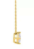  1 ct. t.w. Lab Grown Diamond Pendant with 18" Rope Chain in 14K Yellow Gold