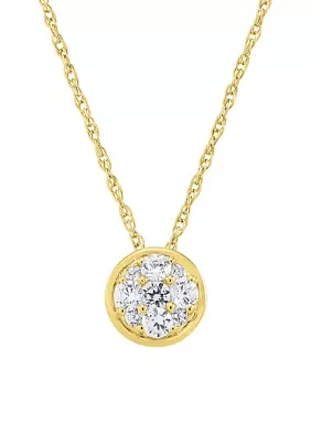 1/3 ct. t.w. Lab Created Diamond Necklace in 10K Yellow Gold