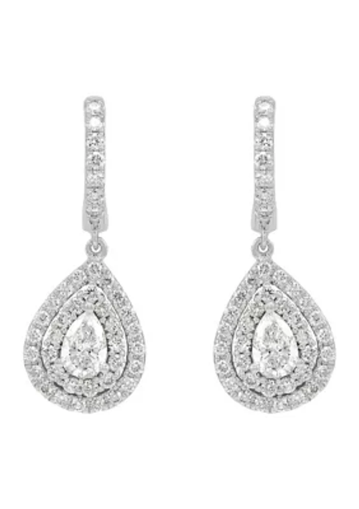 1.5 ct. t.w. Lab Created Diamond Earrings in 10K White Gold