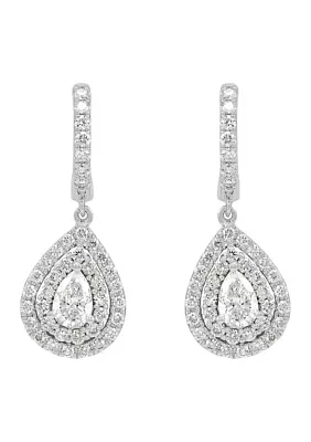 1.5 ct. t.w. Lab Created Diamond Earrings in 10K White Gold