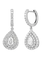 1.5 ct. t.w. Lab Created Diamond Earrings in 10K White Gold