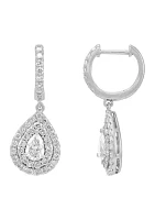 1.5 ct. t.w. Lab Created Diamond Earrings in 10K White Gold