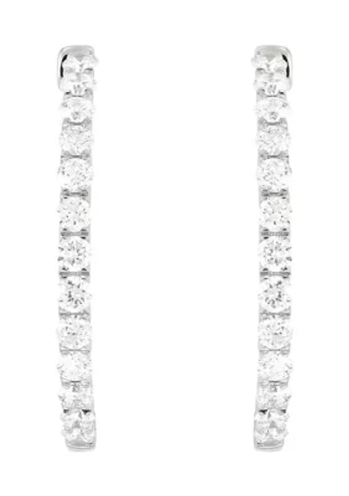  2 ct. t.w. Lab Created Diamond Earrings in 10K White Gold 