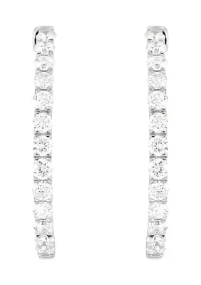  2 ct. t.w. Lab Created Diamond Earrings in 10K White Gold 