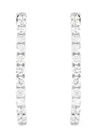  2 ct. t.w. Lab Created Diamond Earrings in 10K White Gold 