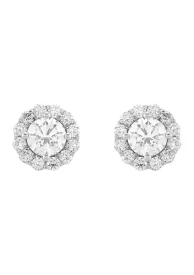 1 ct. t.w. Lab Created Diamond Earrings in 14K White Gold