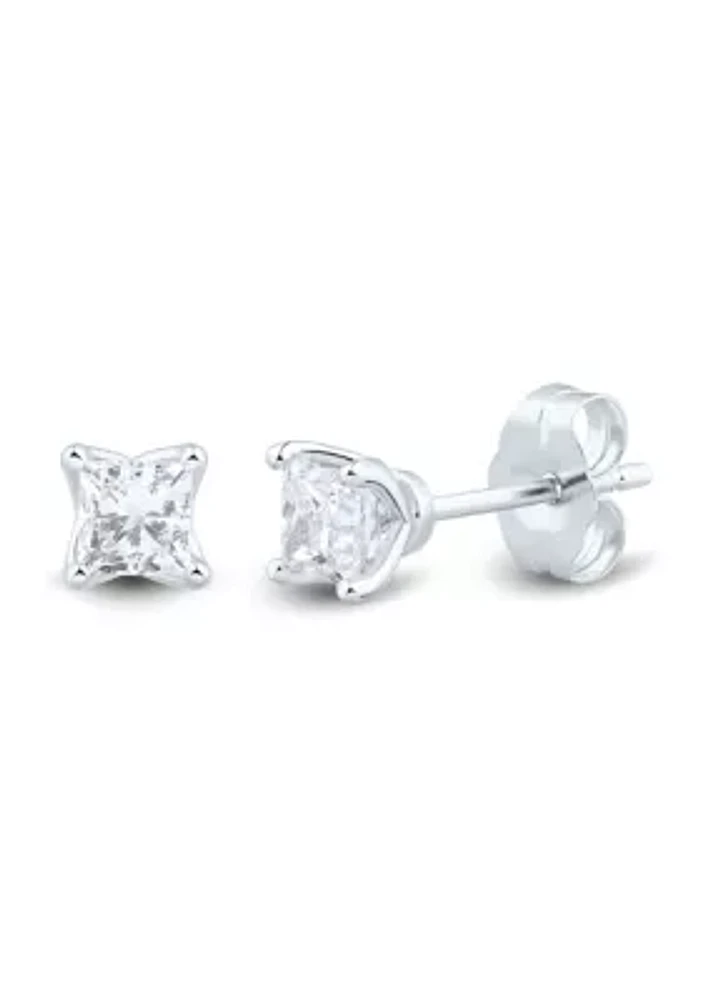 1/2 ct. t.w. Lab Created Diamond Stud Earring in 14K White Gold