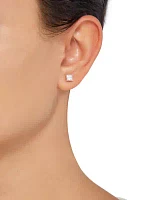 1/ ct. t.w. Lab Created Diamond Stud Earrings in 14K White Gold