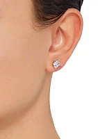 2 ct. t.w. Lab Created Diamond Princess Stud Earrings in 14K White Gold