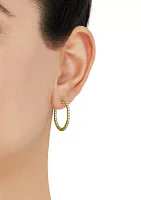  1 ct. t.w. Lab Created Diamond  Hoop Earrings in 10K Yellow Gold