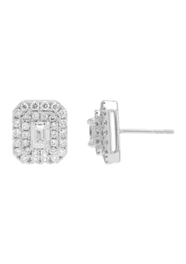 1.5 ct. t.w. Lab Created Diamond Stud Earrings in 10K White Gold