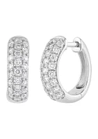 1 ct. t.w. Lab Grown Diamond Huggies Earrings in Sterling Silver