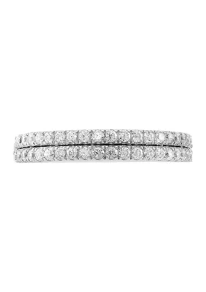 1/2 ct. t.w. Lab Grown Diamond Wedding Band Ring in 10K White Gold