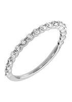 3/8 ct. t.w Lab Grown Diamond Wedding Band Ring in 10K White Gold