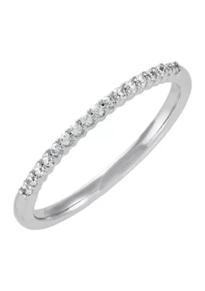 1/10 ct. t.w. Lab Grown Diamond Band Ring in 10K White Gold