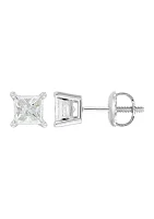 1 ct. t.w. Princess Cut Stud Earrings in 14K White Gold