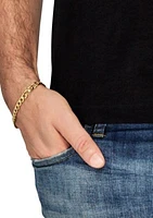 Men's Curb Bracelet in 10k Yellow Gold