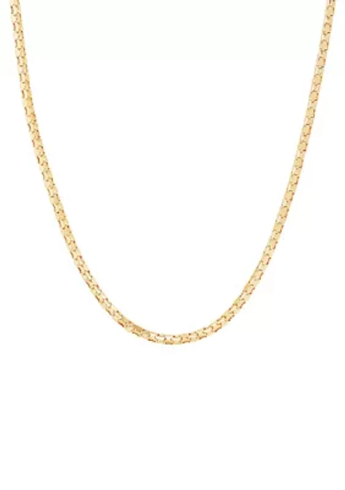 Popcorn Chain Necklace in 10K Yellow Gold