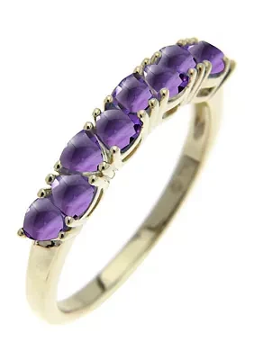 Rhodolite Garnet and Amethyst Ring in   10K Yellow Gold 