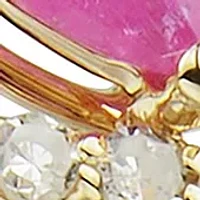 1/4 ct. t.w. Diamond and Ruby Ring in 10K Yellow Gold