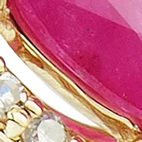 1/4 ct. t.w. Diamond and Ruby Ring in 10K Yellow Gold