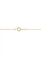 1/10 ct. t.w. Diamond and Lab Created Opal Necklace with 18" Box Chain in 10K Yellow Gold