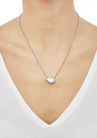 Created Opal and White Topaz Necklace in Sterling Silver