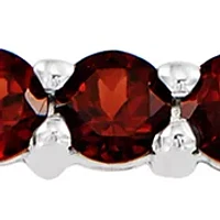 1.68 ct. t.w. Garnet Bar Necklace in Sterling Silver