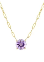 Amethyst Necklace in 10K Yellow Gold