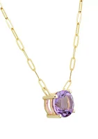 Amethyst Necklace in 10K Yellow Gold