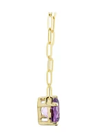 Amethyst Necklace in 10K Yellow Gold