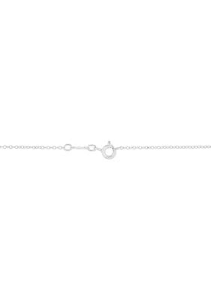 Lab Created Sapphire Infinity Necklace in Sterling Silver