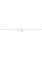 Lab Created Sapphire Infinity Necklace in Sterling Silver