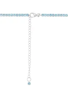 Swiss Blue Topaz Necklace in Sterling Silver