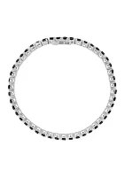 3.5 Millimeter Round Onyx Bracelet in Sterling Silver