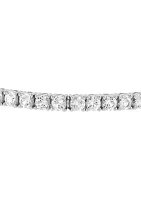 Lab Created White Sapphire Tennis Bracelet in Sterling Silver